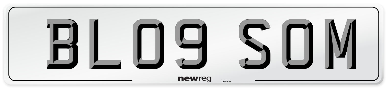 BL09 SOM Number Plate from New Reg
